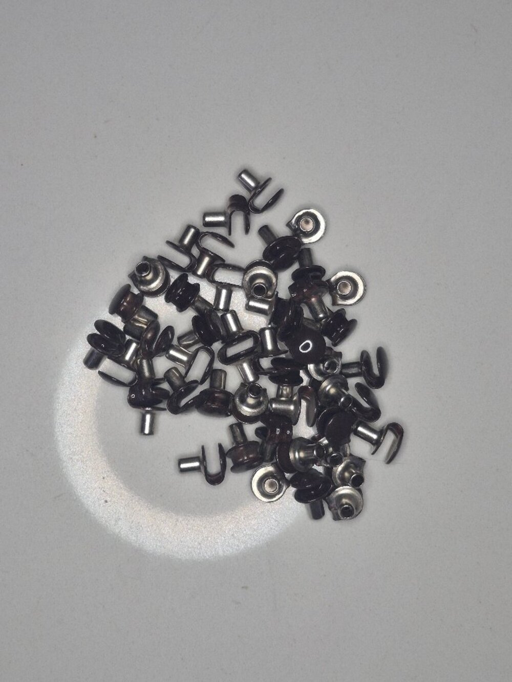 48 Count 3/8" Brown/Silver Boot Lace Speed Hooks Eyelet Hooks Leathercraft Shoe